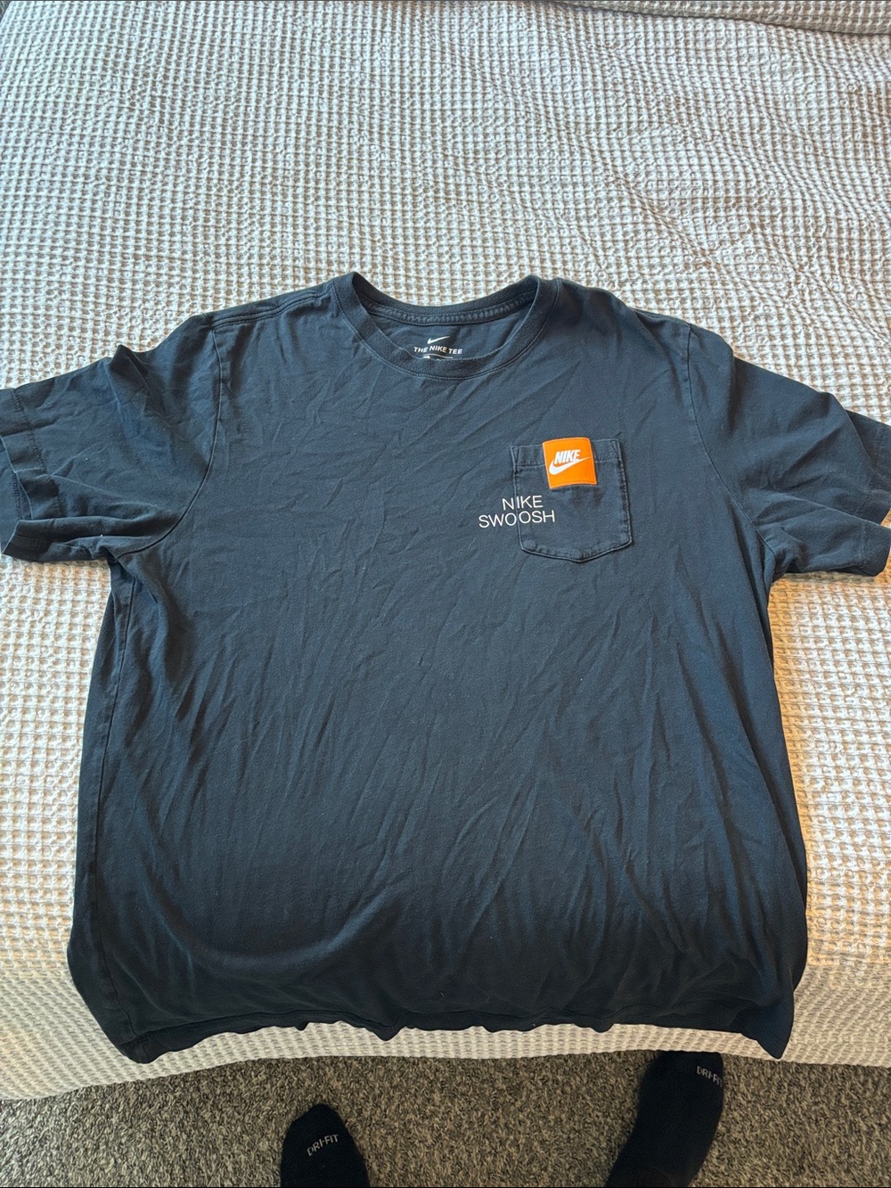 Nike Swoosh Black Pocket T-Shirt